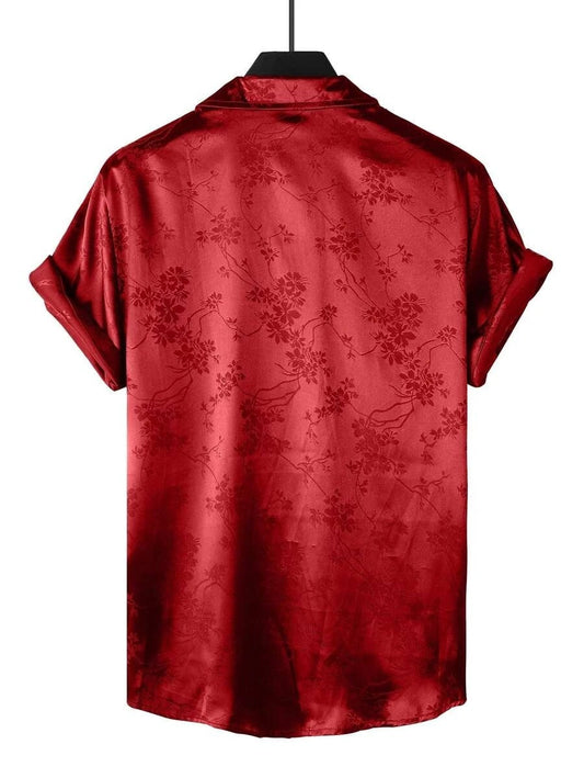 Designer Floral Satin Shirt