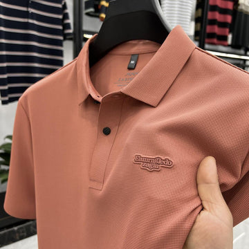 Men’s Textured Polo Shirt With Elegant Minimalist Design