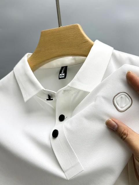 Sleek & Sophisticated Men’s Modern Textured Polo T-Shirt