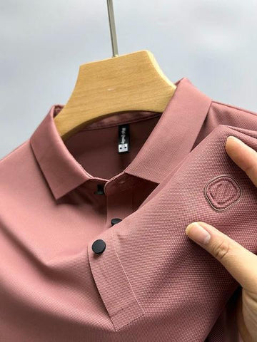 Sleek & Sophisticated Men’s Modern Textured Polo T-Shirt