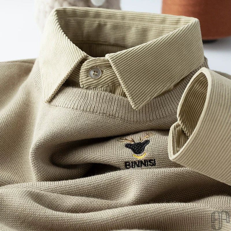 Men's Royal Legacy Embroidered Collar Sweatshirt Fashion Casual