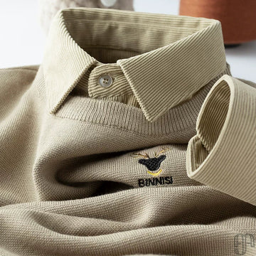 Men's Royal Legacy Embroidered Collar Sweatshirt Fashion Casual