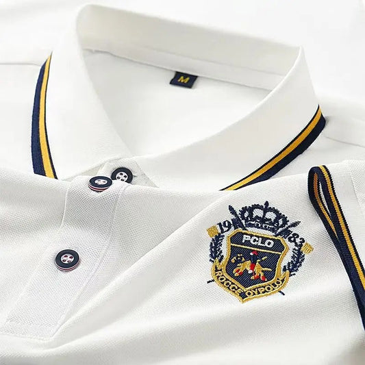 Classic Embroidered Crest Polo T-Shirt